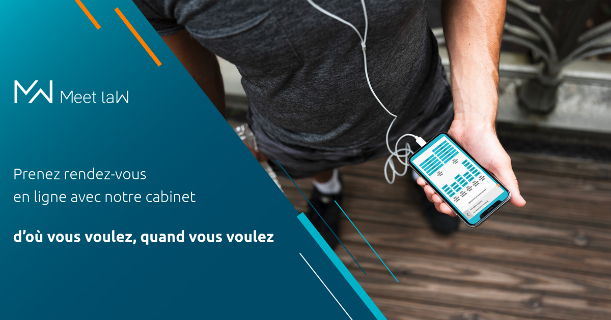 Prenez rendez-vous directement avec le cabinet via Meet laW !